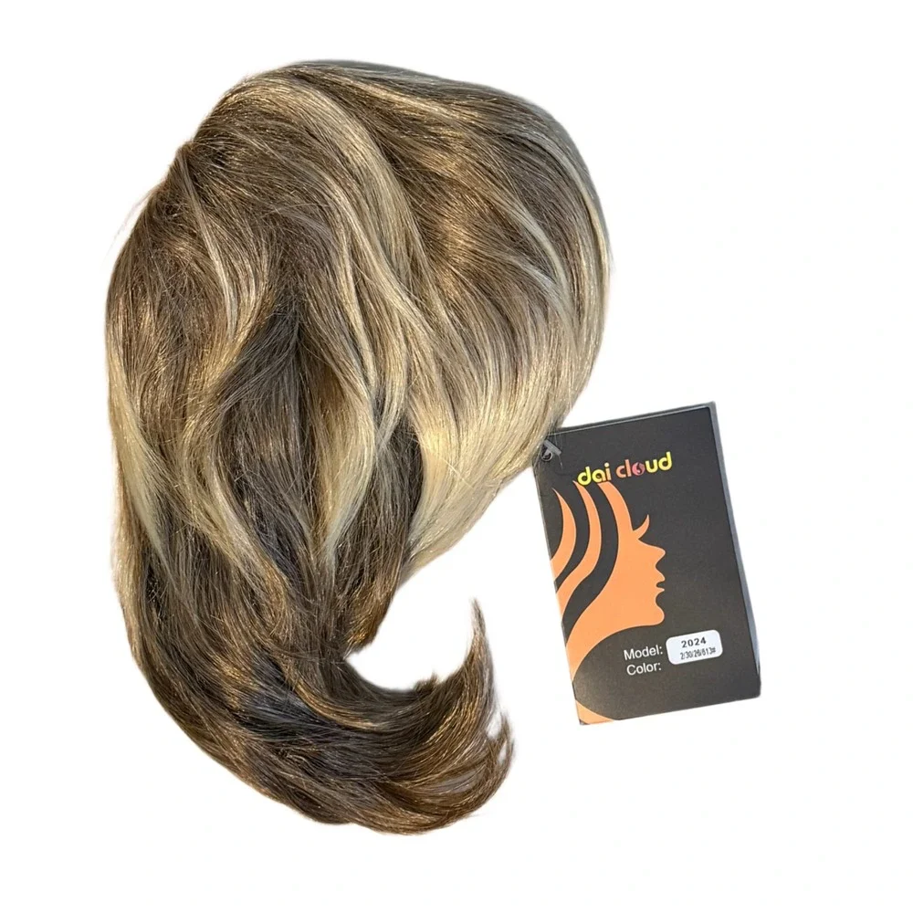 NWT Dai Cloud Men's Short Layered Blonde Highlighted Synthetic Costume Wig